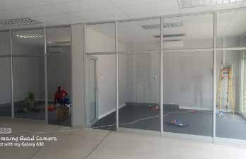 New aluminium office partitions